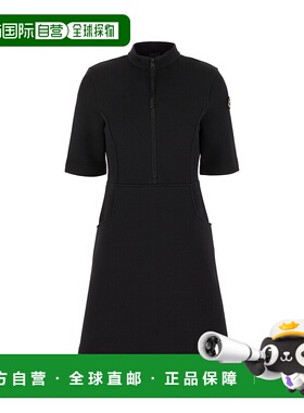 1h可退 香港直邮潮奢 Moncler 盟可睐 女士 黑色棉混纺连衣裙 8I0