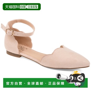 Journee 裸色 Collection女式 Buckle尖头芭蕾平底鞋 美 Lana 自营