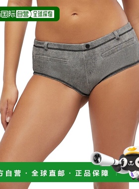 自营 WeWoreWhat Moto Booty 短裤 - 灰色 美国奥莱直发性感