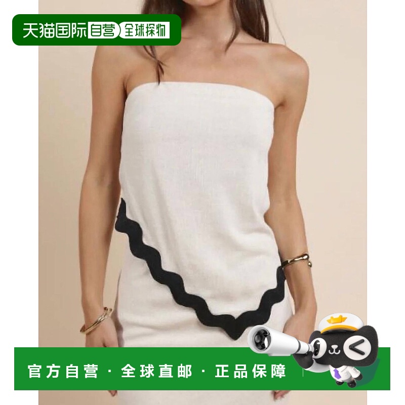 自营sadie & sageSugarloaf Wavy Trim Top In Oatmeal - oatmeal