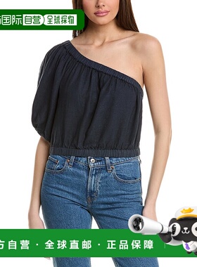 自营 Velvet by Graham & Spencer Laleen Linen Blouse - blue