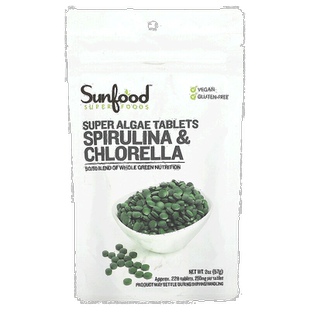 香港直发sunfood呵护肠胃健康伴侣228片提高小球藻维生素