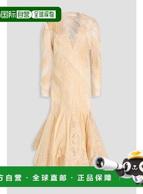 1h可退 香港直邮潮奢 ZIMMERMANN 女士 devore-organza 蕾丝边睡