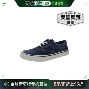 骄傲蓝 sperryStriper 帆布仿旧船鞋 直发 男式 美国奥莱