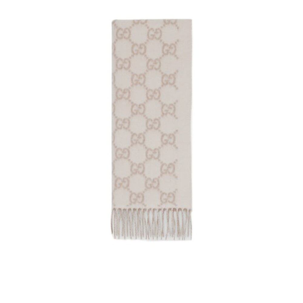 GUCCI 女士围巾 8123173GAC09165 AW2024 白色 GG围巾