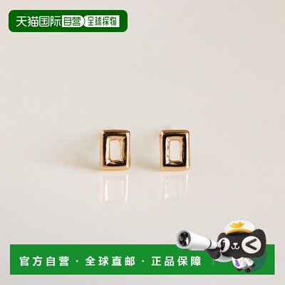 1h可退 日本直邮cui-cui 女士 K10黄金简约方形耳钉 778607