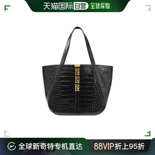 香港直邮潮奢 范思哲 女士大号压花手提包 Versace