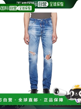 香港直邮Dsquared2 二次方 男士 蓝色 Cool Guy 牛仔裤 S74LB1532