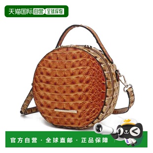 自营 mia k collectionYnnari Women Crossbody Croc-Embossed Ro