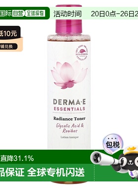 香港直邮Derma E德玛依爽肤水护肤水乙醇酸保湿滋润175ml正品