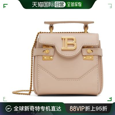 香港直邮潮奢 Balmain 女士粉色迷你 B-Buzz 单肩包