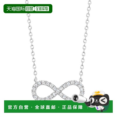 自营Ross-Simons Diamond Infinity Necklace in Sterling Silver
