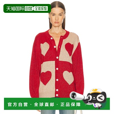 香港直邮Bode 女士 薄片心形针织开衫 MRF25KT013