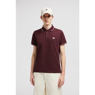 盟可睐 三色边饰棉质珠地网 MONCLER 24新品 Polo 衫