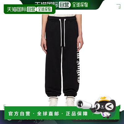 1h可退 香港直邮Palm Angels 棕榈天使 男士 黑色印花运动裤 PMCH