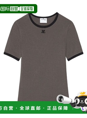 1h可退 香港直邮Courreges 女士 Heritage 圓領 T 卹 125JTS017JS