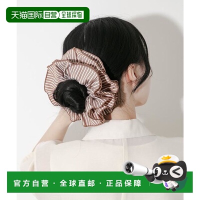 1h可退 日本直邮官方授权 SMELLY 条纹蓬松发圈发绳蝴蝶结