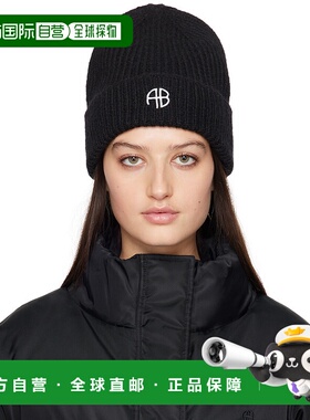 1小时内可退 香港直邮ANINE BING 女士 黑色 Elia 毛线帽 A121051