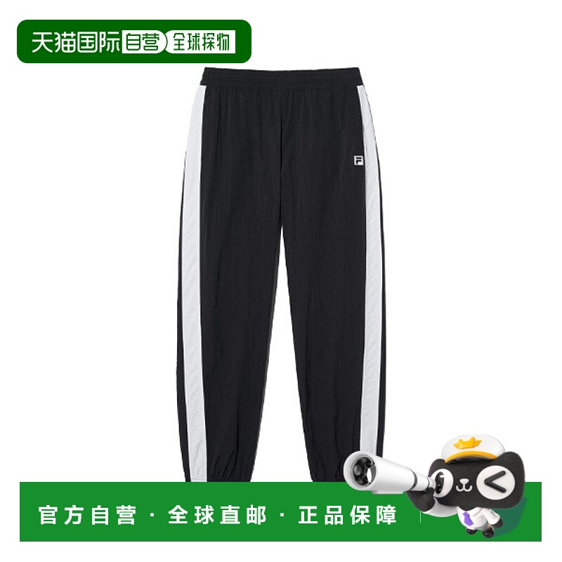 韩国直邮FILA [新] 惠拉旗帜梭织慢跑裤 FM2FS2WPH2131X-BLK