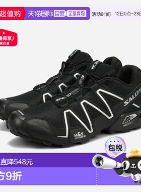 日本直邮SALOMON SPEEDCROSS 3 男士低帮运动鞋 黑色/FTW 银色/黑