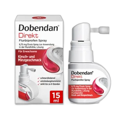 欧洲直邮Dobendan咽喉咙肿消炎止痛扁桃体咽炎氟比洛芬喷雾15ml