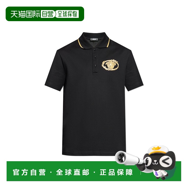 1h可退 香港直邮潮奢 Versace 范思哲 男士 美杜莎刺繡短袖 Polo
