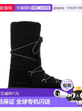 1h可退 香港直邮潮奢 moon boot 月亮靴 女士 s x Guest 黑色布织