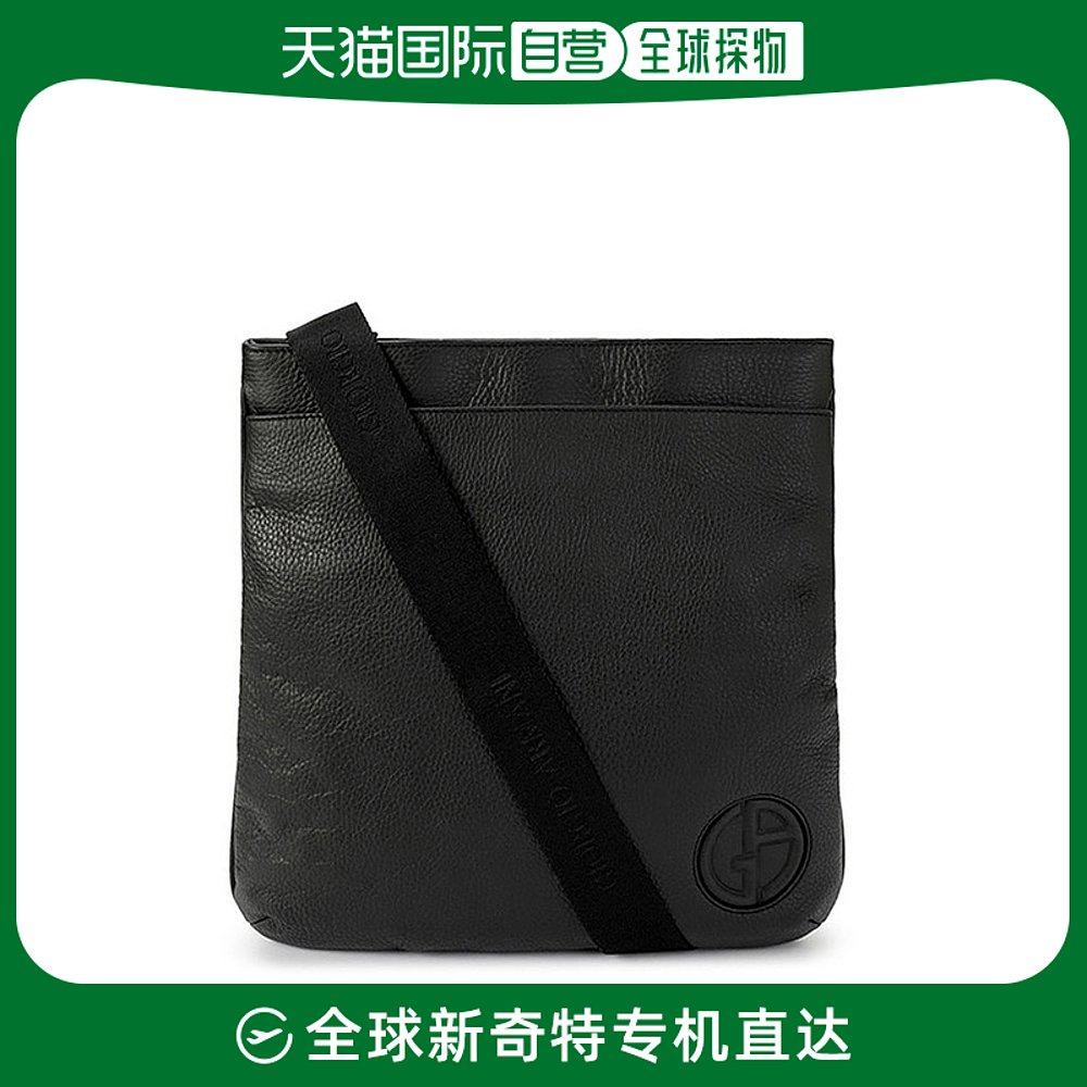 香港直邮Armani阿玛尼男士单肩包黑色方形便携Y2M029-YB42J-80001
