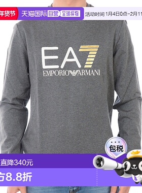 香港直邮EA7 Emporio Armani 徽标印花卫衣 3GPM13PJ05ZGRIGIOSCU
