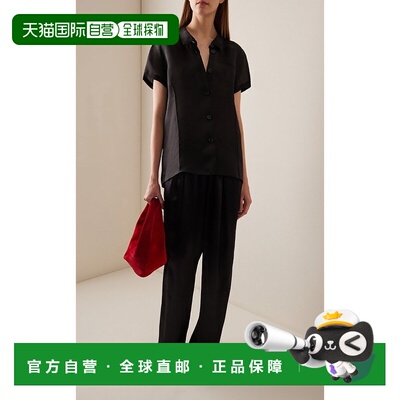 香港直邮KHAITE 女士 Keefe 真丝查米尤斯绸缎衬衫