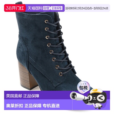 自营 Journee Collection 女士贝勒短靴 - 蓝色 美国奥莱直发女靴