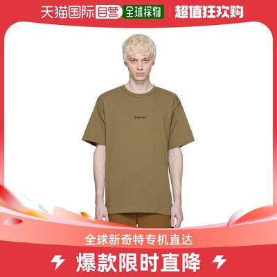 香港直邮潮奢 Helmut Lang 海尔姆特 朗 男士灰褐色 Inside-Out T