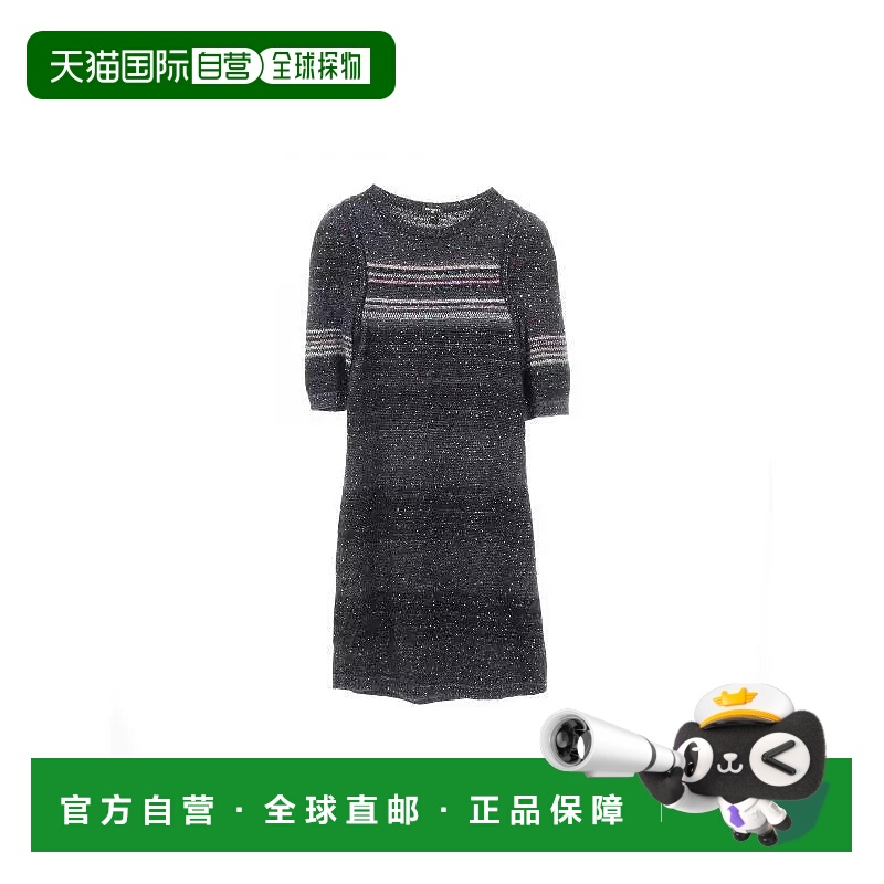 日本直邮中古Chanel香奈儿女A级95新one piece连衣裙丝绸上衣灰色