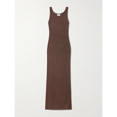 Saint Laurent 圣罗兰 女士 罗纹针织中长连衣裙 842028Y77EE