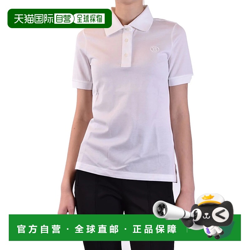 1h可退 香港直邮BURBERRY 女士T恤 80493821005-0 SS2022 白色 Bu