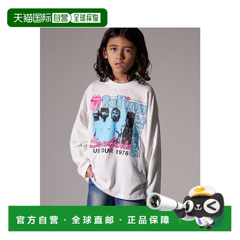 日本直邮PAIRMANON STREET 儿童The Rolling Stones印花长袖T恤 1