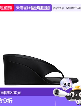 香港直邮Alaia 缎面坡跟凉拖 AA3M105TK044厚底