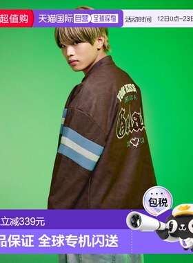 1h可退 日本直邮EVRIS 女装 PSYCHIC FEVER联名仿皮夹克 立体刺绣