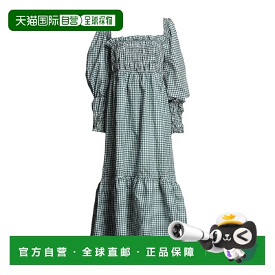 香港直邮潮奢 Topshop 女士 长款连衣裙 green绿色 舒适时尚
