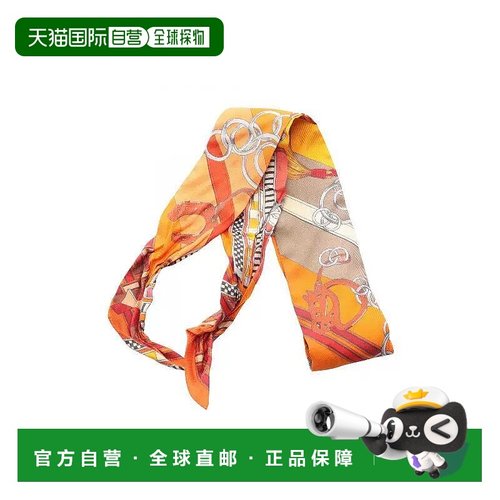1h可退 日本直邮中古Hermes爱马仕女C级85新twilly斜纹布丝绸围巾