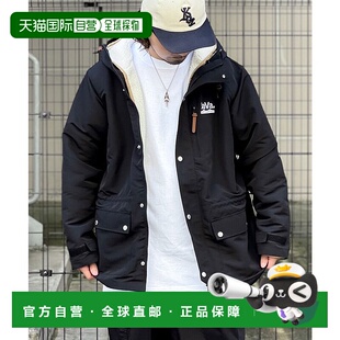 日本直邮Classical Elf 男士3WAY中长款纯色可拆内胆登山派克外套