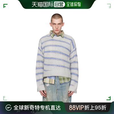 香港直邮潮奢 Acne Studios 艾克妮 男士 灰色 & 蓝色条纹毛衣 B6