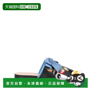 1h可退 香港直邮valentino 华伦天奴 女士 Mules 木屐 black黑色