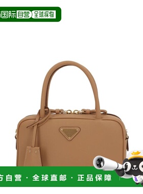香港直邮潮奢 Prada 普拉达 女士 三角形標誌拉鍊手提包 1BB152VO