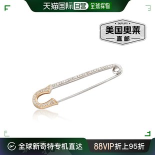 Simons 美国 黄金 Ross 14kt 钻石安全别针 925 白色 纯银和