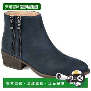Bootie Women 自营Journee Blue Jayda Navy Suede Collection