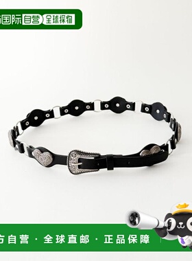 付款1h内可退 日本直邮WEGO女士时尚心形金属环装饰腰带 MO26SS01