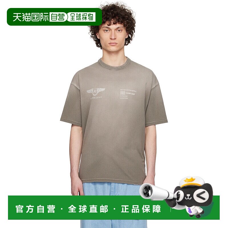 1h可退 香港直邮潮奢 Represent 男士 灰色 Team Rep T 恤 MLM410
