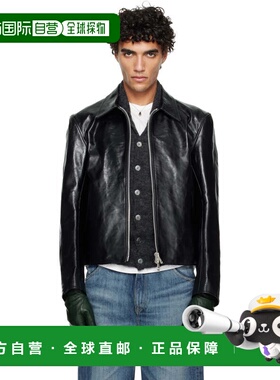 1h可退 香港直邮Our Legacy 男士 黑色 Mini 皮革夹克 M4239MTD