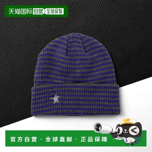 1h可退 MO25AW12SG0027 日本直邮WEGO女士宽松刺绣星星条纹针织帽